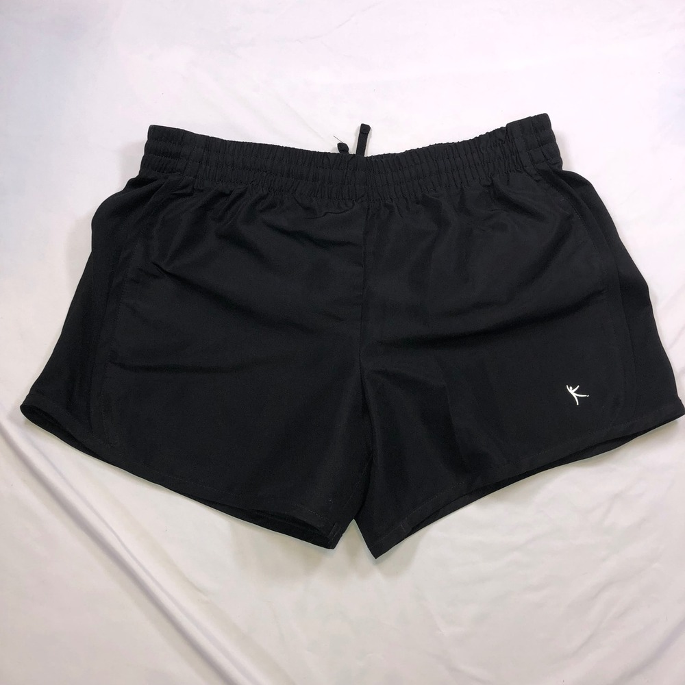 Danskin Now Womens Black Running Shorts Size Small 4-6 Elastic Waist DL21B105